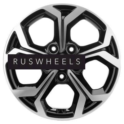 Диски Khomen Wheels 6,5x16/5x114,3 ET45 D60,1 KHW1606 (Toyota/Suzuki) Black-FP