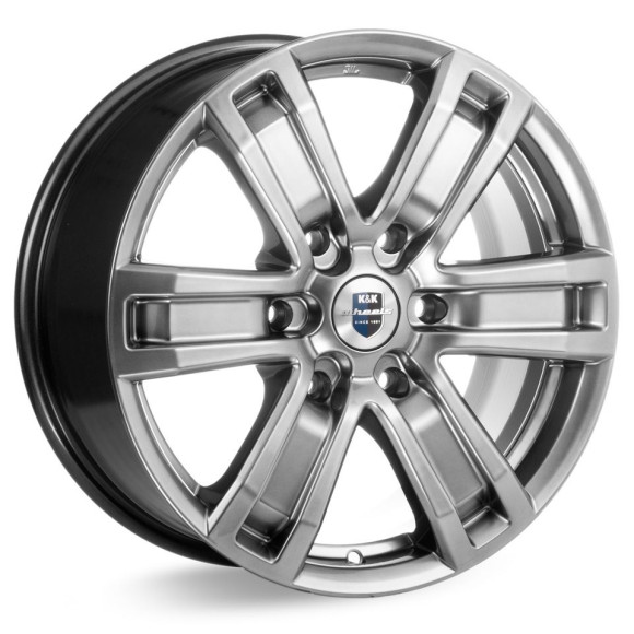 Диски КиК 7.5\R17 6*139.7 ET25 d106.1 Дарк платинум Диски КиК 7.5\R17 6*139.7 ET25 d106.1 Дарк платинум