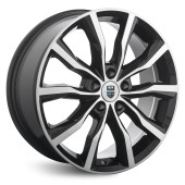 Диски КиК 7.5\R18 5*108 ET47 d60.1 алмаз чёрный